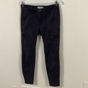 LOGG by H&M dark blue dark Cargo Pants Sz 10, dark grayish purple 2 zip pockets